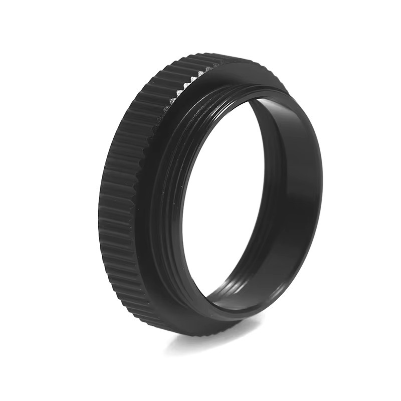 2er-Set Metall C-CS Mount Adapter Ringe mit 5mm Verlängerung in Schwarz für CCTV Objektive - Bild 3