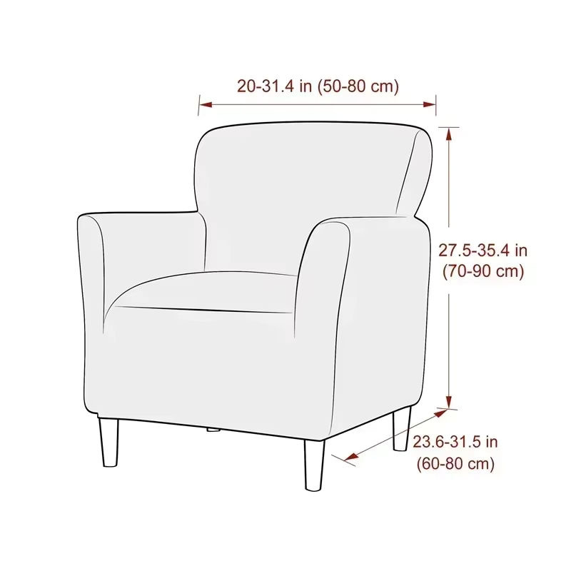 WANERQU Jacquard-Clubsesselbezug elastisch und rutschfest für Einzelsessel und Sofas - Bild 2