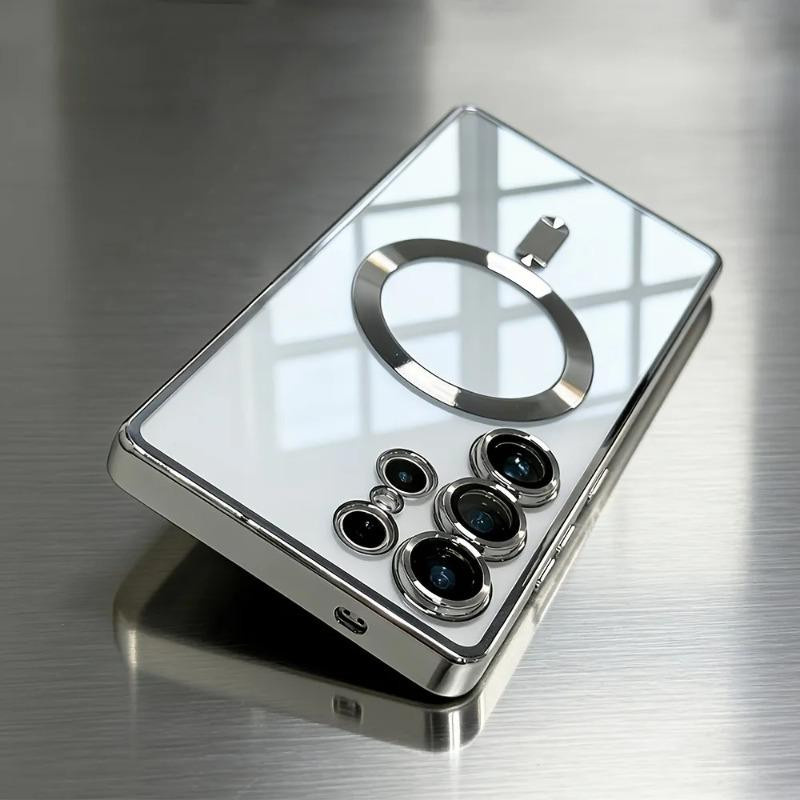 Magnetische transparente Schutzhülle für Samsung Galaxy S26 Ultra und S24 Plus mit kabellosem Laden und stoßfestem Design - Bild 1