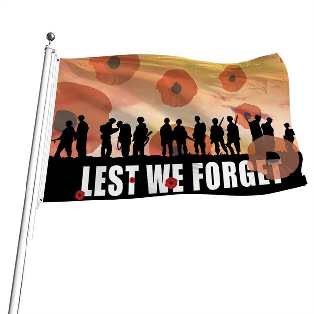 Volkstrauertag Flagge aus Polyester, einseitig bedruckte Schwerlastflagge, B/H: 90 x 150 cm - Bild 1