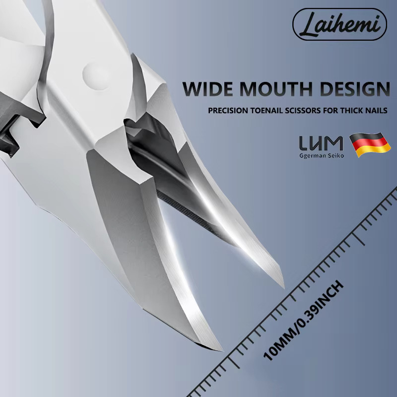 Laihemi Nagelknipser Edelstahl, Adler-Schnabel-Design, Schwarz, Metallic - Bild 5