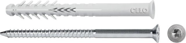Celo Hohlblockrahmendübel TX aus Nylon mit Senkholzschraube aus Stahl, Durchmesser: 10 mm, Länge: 160 mm - Bild 1