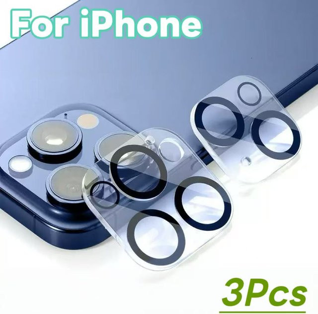 3er Packung hochauflösender Kameraobjektivschutz aus gehärtetem Glas für die iPhone-Serie in Transparent - Bild 1