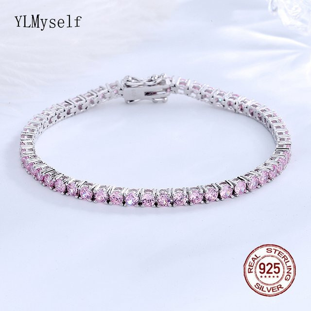 YLMyself Tennisarmband 925 Silber, Zirkonia, Damen, 15–21 cm - Bild 1