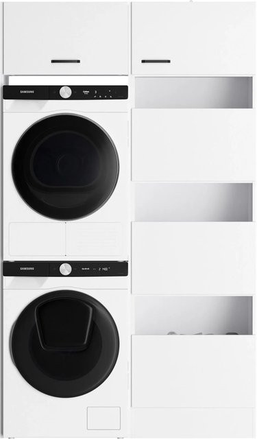 OPTIFIT Waschsäulen-Set Bonn214 in Weiß mit modernem Design, B/T/H: 123,2 x 57,1 x 210 cm - Bild 1