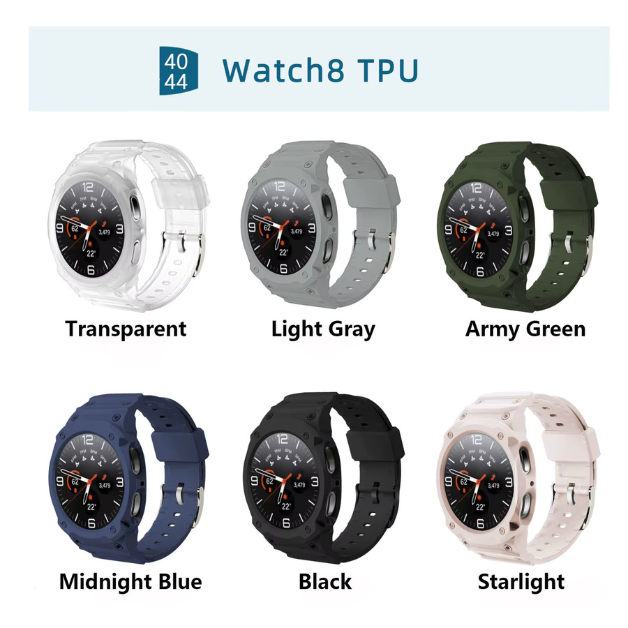 FancyWrist Uhrenarmband Silikon, Schwarz, Samsung Galaxy Watch 8 40 mm 44 mm - Bild 2