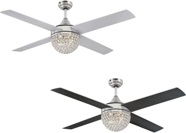 WESTINGHOUSE Deckenventilator Kelcie in Silber Matt mit Fernbedienung und Beleuchtung, Durchmesser: 132 cm - Bild 1