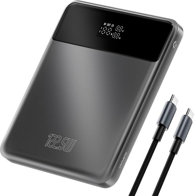 4smarts Slim Powerbank 20000 mAh mit Lithium Polymer Akku, Quick Charge 3.0 und USB-C sowie USB-A, Grau - Bild 1