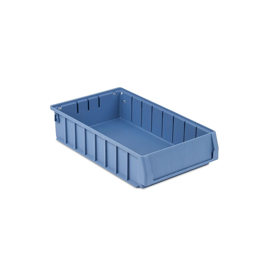 PROREGAL SparSet 10 x Sichtlagerkasten 400 BN mit Etikett und Schutzhaube, Hellblau, H: 9 cm, B: 23,4 cm, T: 40 cm, 6 Liter - Bild 2