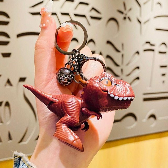 Schlüsselanhänger Dinosaurier Tyrannosaurus Rex, braun, Kinder - Bild 1