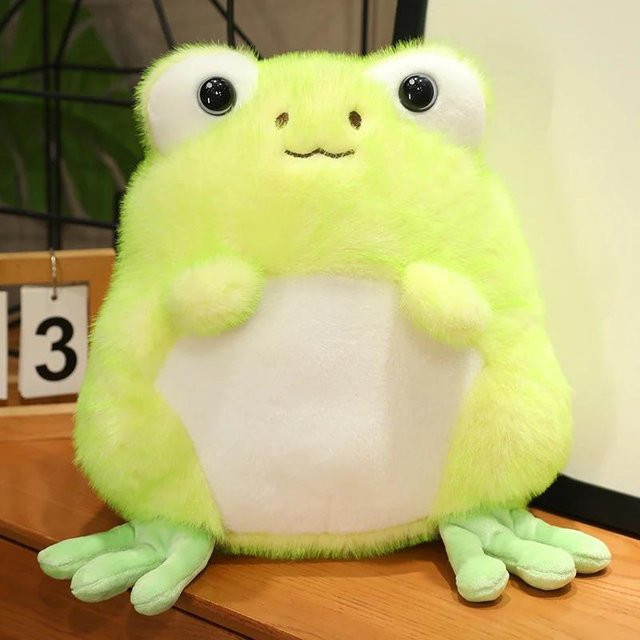 Kidsly Frosch-Plüschtier, weiches Stofftier, 28cm, ab 14 Jahre - Bild 1