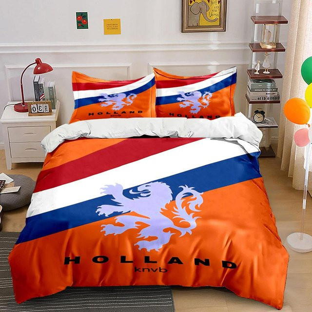 SOOS Bettwäscheset Orange Löwe mit Bettbezug und Kissenbezügen, B/H: 240 x 220 cm - Bild 1