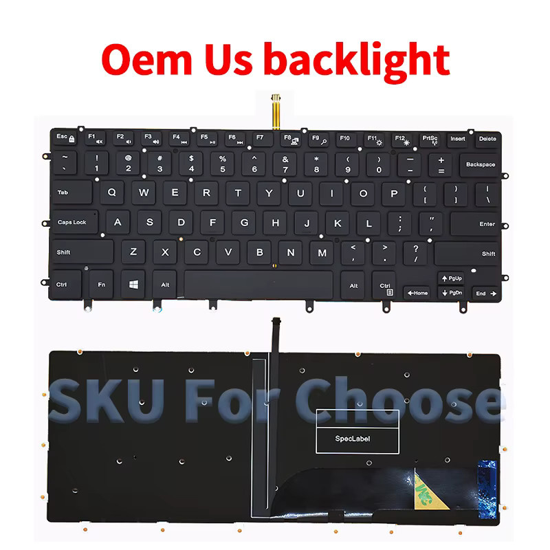 Dell Ersatztastatur für Precision 5510 5520 5530 5540 M5520 in Schwarz mit US-Layout (QWERTY) - Bild 2