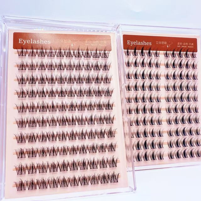 lonzunin Wimperncluster Falsche Wimpern, 10-reihig, selbstklebend - Bild 1