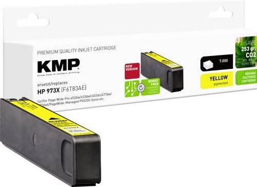 KMP Druckerpatrone Gelb kompatibel mit HP 973X und H165YX für Inkjet-Drucker - Bild 1