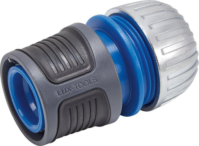 LUX-TOOLS Schlauchstück mit Wasserstopp und Quick Coupling, 19 mm (3/4 Zoll) - Bild 1