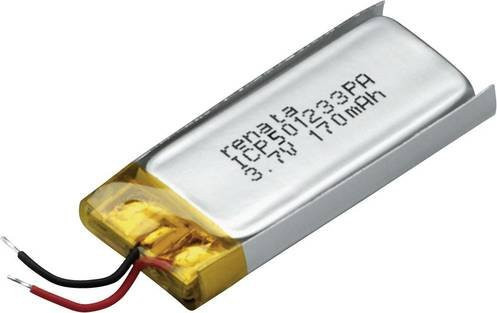 Renata ICP501233PA Spezial-Akku LiPo Prismatisch 3,7V 175 mAh Silber - Bild 1