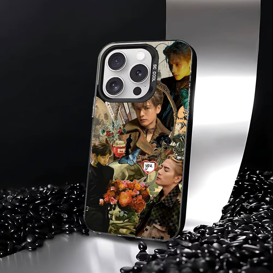 Stoßfeste Handyhülle J-Jackson W-Wang für Apple iPhone 11 bis 17 Pro Max Plus in Silber und Multicolour - Bild 4