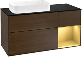 V&B Waschtischunterschrank Finion mit Wandbeleuchtung, Breite: 120 cm, Höhe: 50,1 cm, Tiefe: 50,1 cm - Bild 1