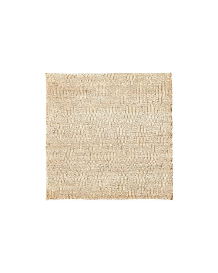 House Doctor Teppich Mara Rund in Beige aus Jute und Baumwolle mit rutschfester Unterseite Durchmesser: 180 cm - Bild 1