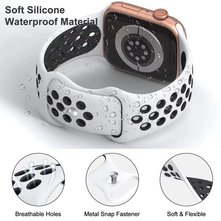 RWBANDS Sportarmband Silikon, Weiß, Unisex - Bild 2