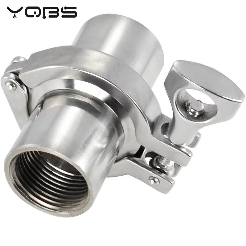 YQBS Sanitär-Schnellverbinder mit Innengewinde und Tri-Clamp Anschluss aus Edelstahl SS304 in Silber mit PTFE- oder Silikondichtung - Bild 2