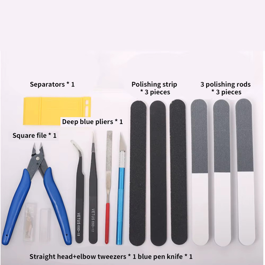 SANMERSEN Modellbau Werkzeug-Set mit Scalpel #11 und Gravurmessern aus Metall in Silber und Bunt - Bild 4