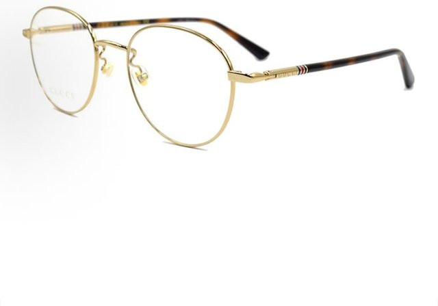 Gucci GG0392O Korrektionsbrille, Rund, Vollrand, Metall, Gold - Bild 1