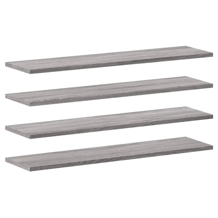 vidaXL Wandregale Set 4 Stück in Grau Sonoma aus Holzwerkstoff, B: 80 cm, T: 20 cm, H: 1,5 cm - Bild 2