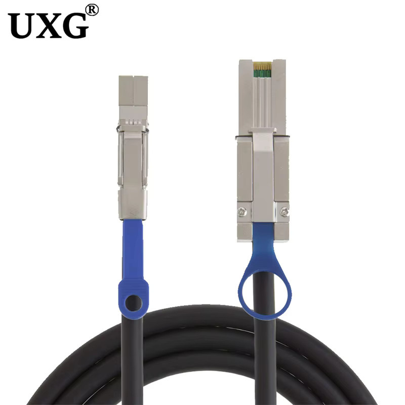 UXG Mini SAS 4X Externes Datenkabel SFF 8088 auf SFF 8644 in Schwarz - Bild 2