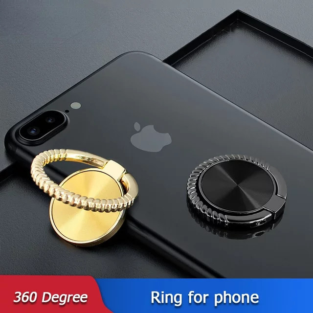 HTHwish Magnetischer Auto-Handyständer in Silber, 360 Grad rotierbar und verstellbar mit Metall-Magnet-Ringhalter und Aufkleber für iPhone, Huawei und Xiaomi - Bild 1