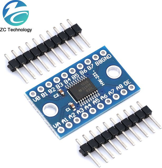 TXS0108E Bidirektionaler Logikpegelwandler 8-Kanal Modul 3,3 V 5 V Blau - Bild 1