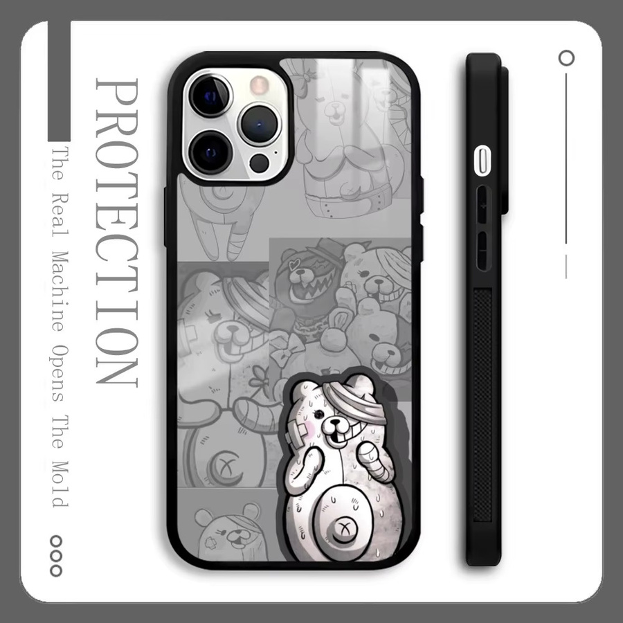 Danganronpa Anime Handyhülle mit MagSafe Spiegel und Wireless Magnetic Cover für iPhone 16 15 14 13 Pro Max Plus Mini, Mehrfarbig - Bild 2