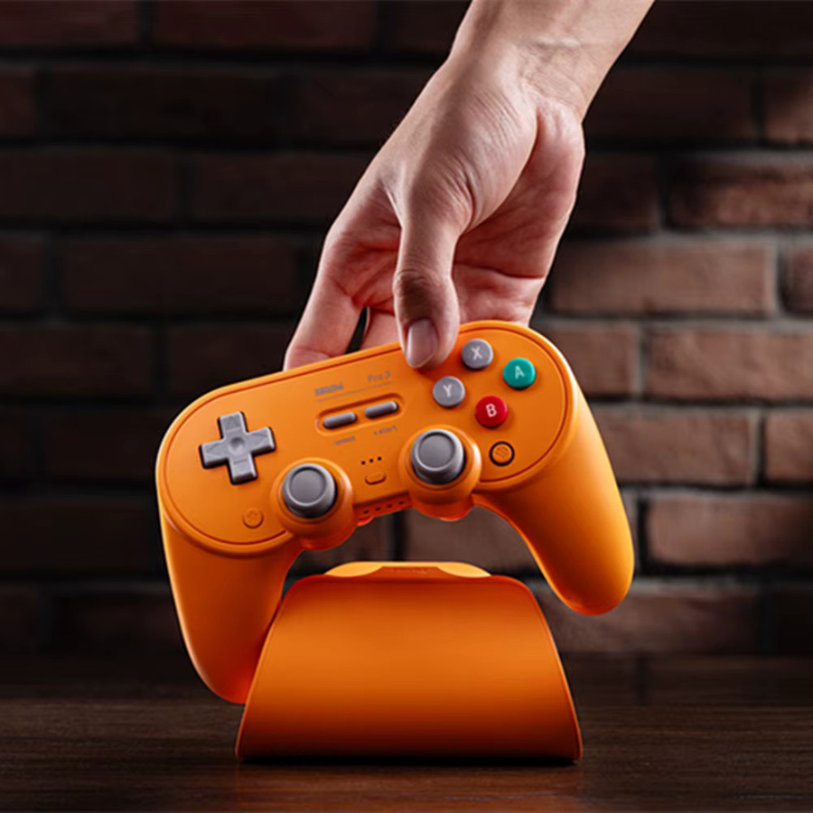 8BitDo Pro 3 Controller mit Ladestation und Adapter in Orange für Nintendo Switch, Windows, Android, SteamOS und Apple iOS via Bluetooth oder 2.4G - Bild 2