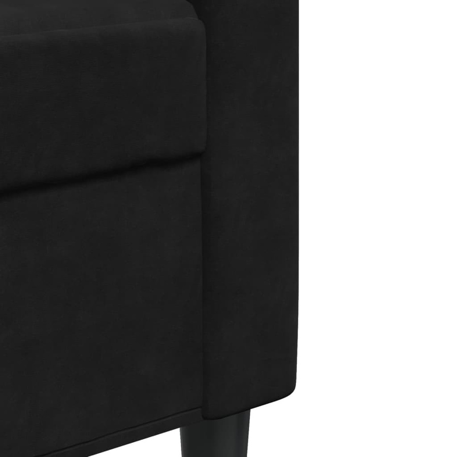 vidaXL 2-Sitzer-Sofa in Schwarz mit Samtbezug und Metallrahmen, Breite: 140 cm, Tiefe: 190 cm - Bild 6