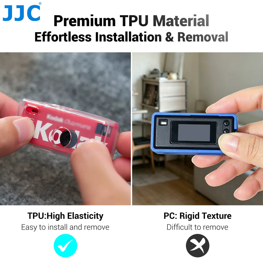 JJC Schutzset für Kodak Charmera Schlüsselanhänger Digitalkamera mit transparenter TPU-Hülle und gehärtetem Glasbildschirm - Bild 2