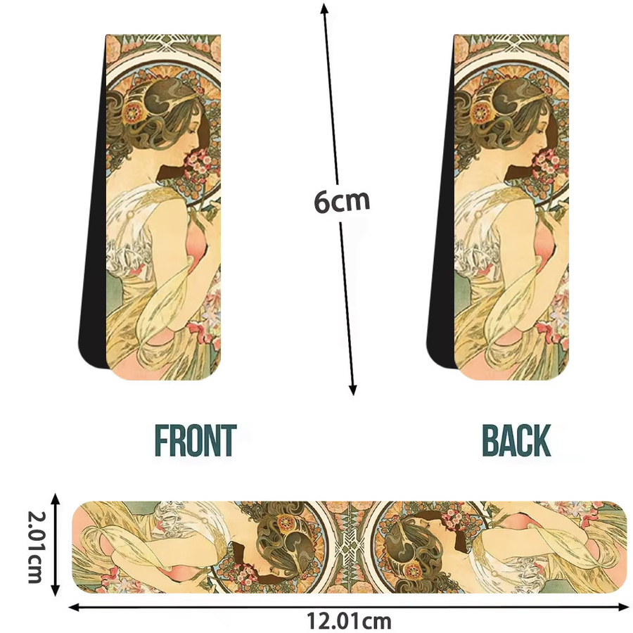 Bview Art 5er-Set magnetische Lesezeichen mit Vintage-Illustrationen aus Papier, mehrfarbig - Bild 2