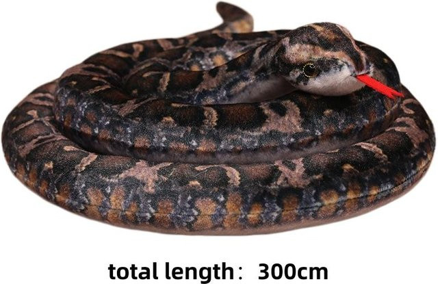Yiran Health & Beauty Schlangen Plüschtier, Python, Kornnatter, Klapperschlange, Bunt / Mehrfarbig - Bild 1