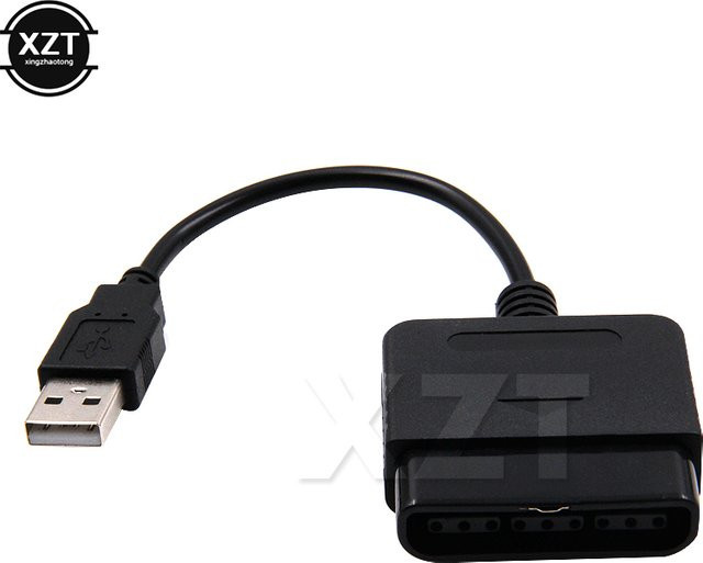 Sony USB-Adapter-Konverterkabel für PS2 zu PS3 PlayStation Controller und PC in Schwarz - Bild 1