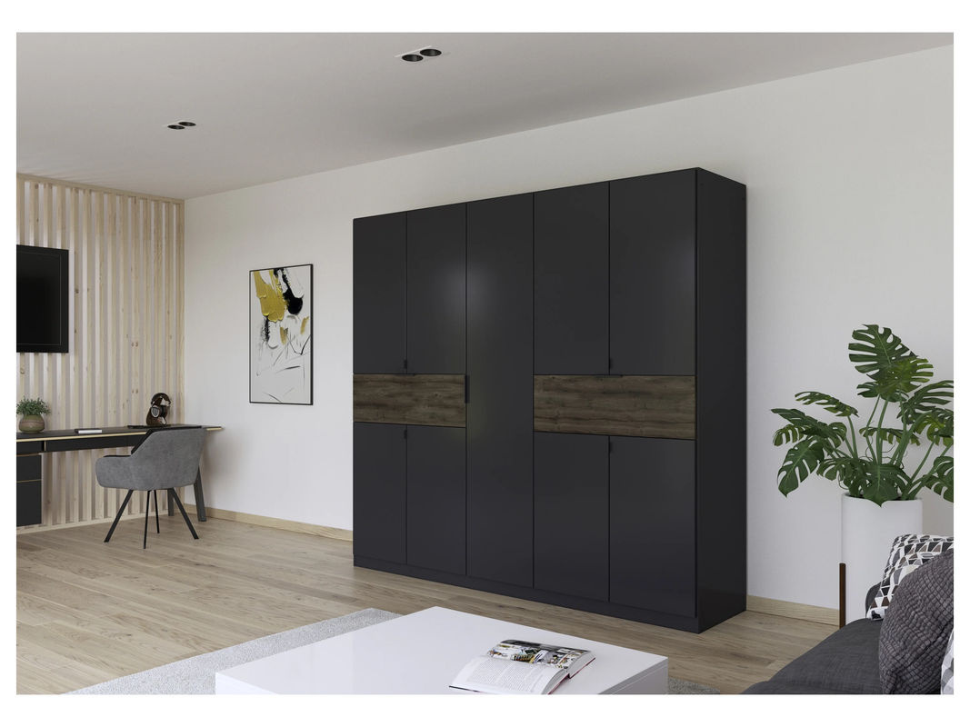 RAUCH BLUE Ticao Drehtürenschrank mit 9 Türen und 2 Schubkästen in Atlantic Oak, B/H: 226 x 210 cm - Bild 2