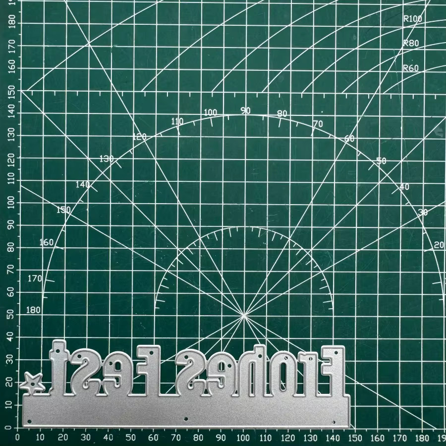 Metall-Schneidestempel Frohes Fest Phrase für DIY Scrapbooking und Kartenbasteln - Bild 4