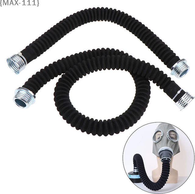 Schwarzer Gummischlauch RD40 für Gasmasken und Atemschutzgeräte, 40mm, Länge verstellbar - Bild 1