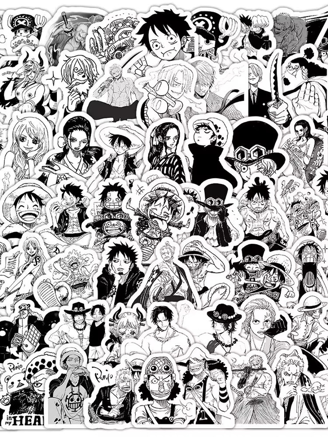 Bandai ONE PIECE Aufkleber, Schwarz-Weiß, Bunt / Mehrfarbig - Bild 5