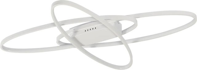 NETTLIFE LED Deckenleuchte aus Metall in Weiß, dimmbar mit Fernbedienung, Breite: 85 cm - Bild 1