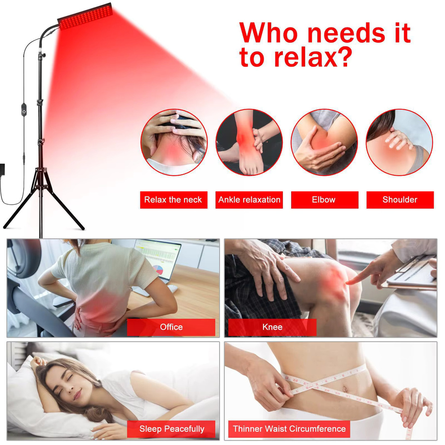 ZONGKUNG Rotlichttherapielampe, Dual-Chip 660 und 850 nm, Unisex, Schwarz - Bild 2