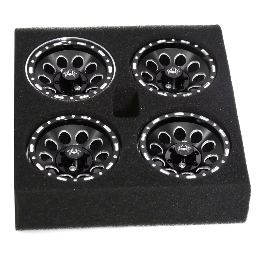 Aluminium Classic 1,9 Beadlock Räder Felge, 4-teiliges Set, Schwarz, Metall - Bild 4