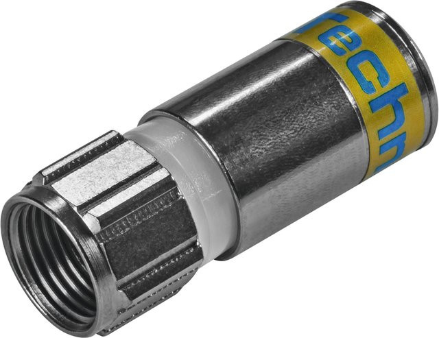 TechniSat F-Kompressionsstecker 4.9 für RG6-Koaxialkabel 1.0/4.6 in Silber, 100 Stück - Bild 1