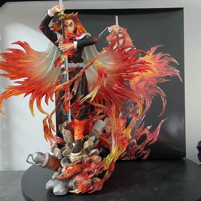 Bandai Demon Slayer Rengoku Kyoujurou, Anime-Figur, 30cm, Kunststoff - Bild 1