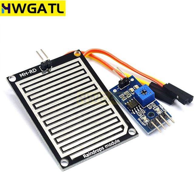 Hwgatl Digitales Regen- und Schneesensor-Modul mit Feuchtigkeitserkennung für Arduino ESP32 und Raspberry Pi Wetterstation DIY - Bild 1