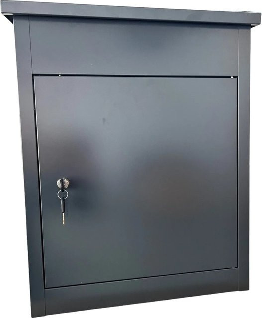 ML-Design Jet-Line Paketbox mit Paketfach aus Metall in Anthrazit, B/T/H: 55 x 35 x 45,5 cm - Bild 1